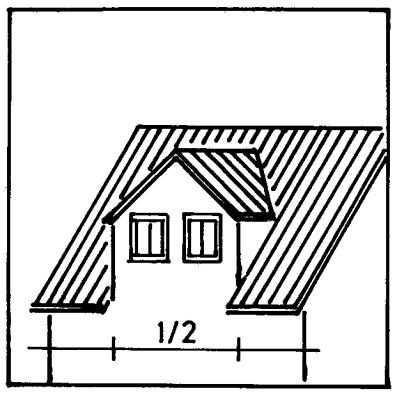 Abweichend von der Festsetzung zur freizuhaltenden Dachfläche darf der First des Quergiebels die Höhe des Firstes erreichen, diesen aber nicht überschreiten.