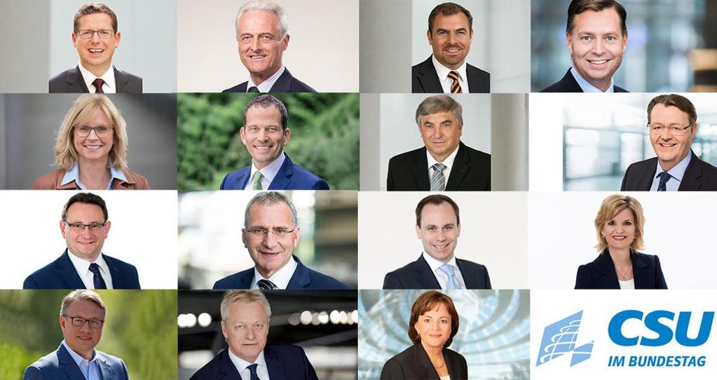 In eigener Sache CSU im Bundestag wählt Gremien- Mitglieder CSU-Landesgruppe Die CSU im Bundestag hat sich neu aufgestellt und die Mitglieder für ihre Gremien gewählt.