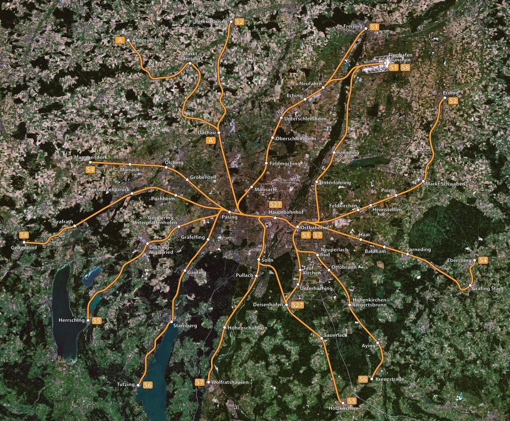 Planungsbereich > S-Bahn-Bereich Darstellung des S-Bahn-Bereichs in