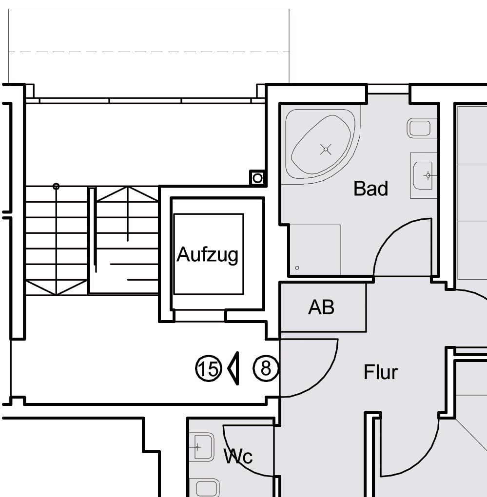 28 m² Wc 2.45 m² Bad/Wc 8.