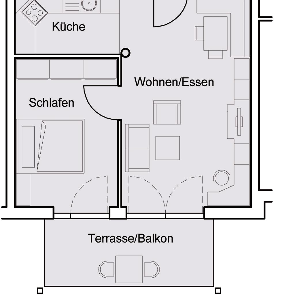 32 m² Küche 5.58 m² Wohnen/Essen 24.06 m² Terrasse 1/2 5.