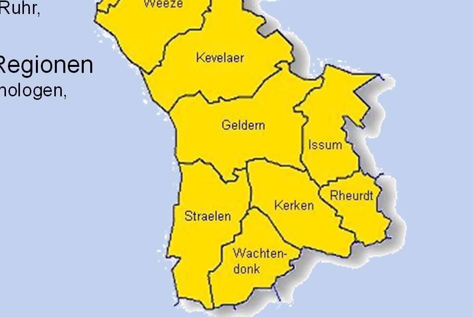 Kleve, Kreis Wesel, Duisburg, Essen, Mülheim a. de. Ruhr, Oberhausen) die gesonderte fachärztliche Versorgung3 in KV-Regionen (hier: KV Nordrhein bzw.