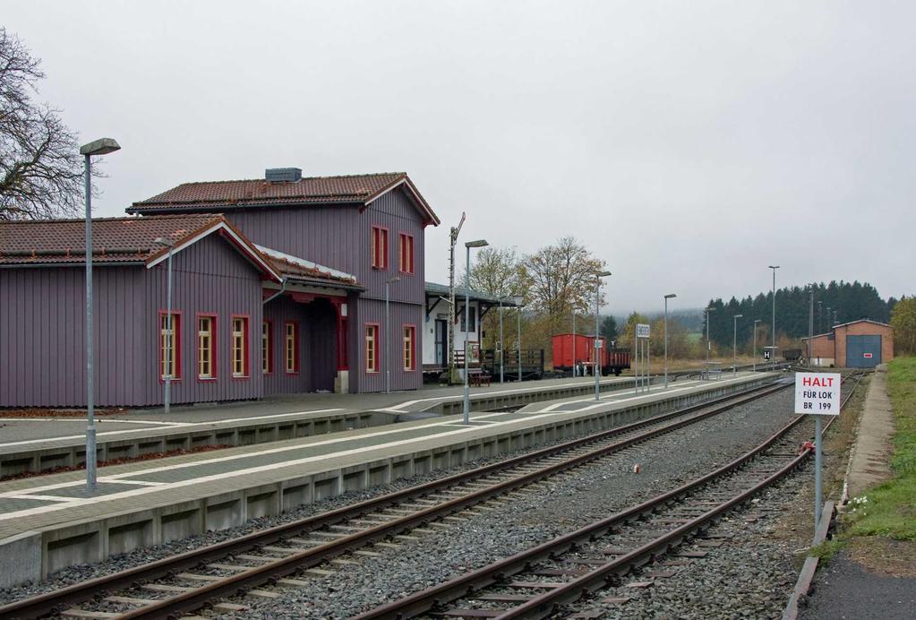 Der Bahnhof Benneckenstein; im