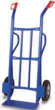 Luftbereifung auf Stahlblechfelge mit Kugellager und Radkappe oder mit 2 dreiarmigen Radsternen für den Transport über Treppen. Für Treppentransport auch zusätzliche Tragholme erhältlich.