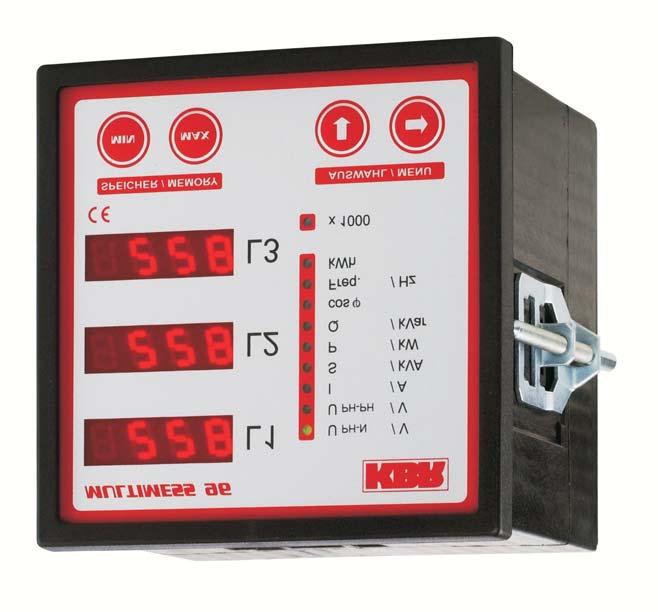 Funktionserweiterung Option Modbus ENERGIEMANAGEMENT mit System Dreiphasiges Netzmessinstrument MULTIMESS 96 - Basic Modbus Modbus