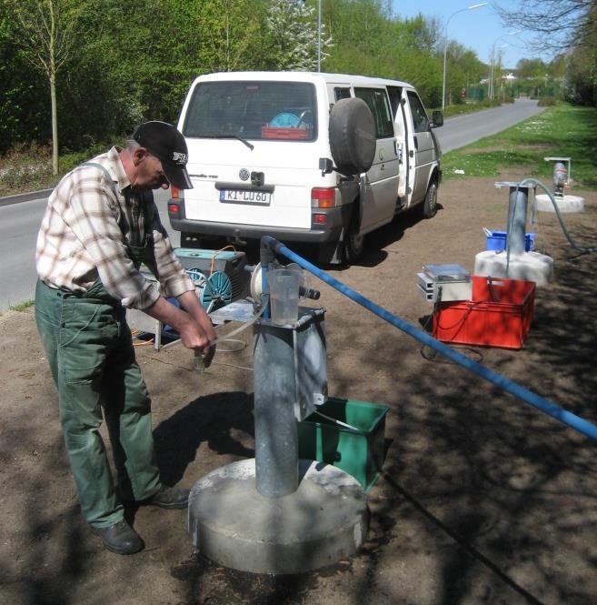 Grundwasserbeschaffenheit Hydrochemische Beprobung: