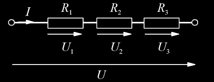 Aufgabe: In einer Reihenschaltung dreier Widerstände, R 1 = 100 Ω, R 2 = 200 Ω und R 3 = 300 Ω, wird eine Stromstärke von I = 200 ma gemessen.