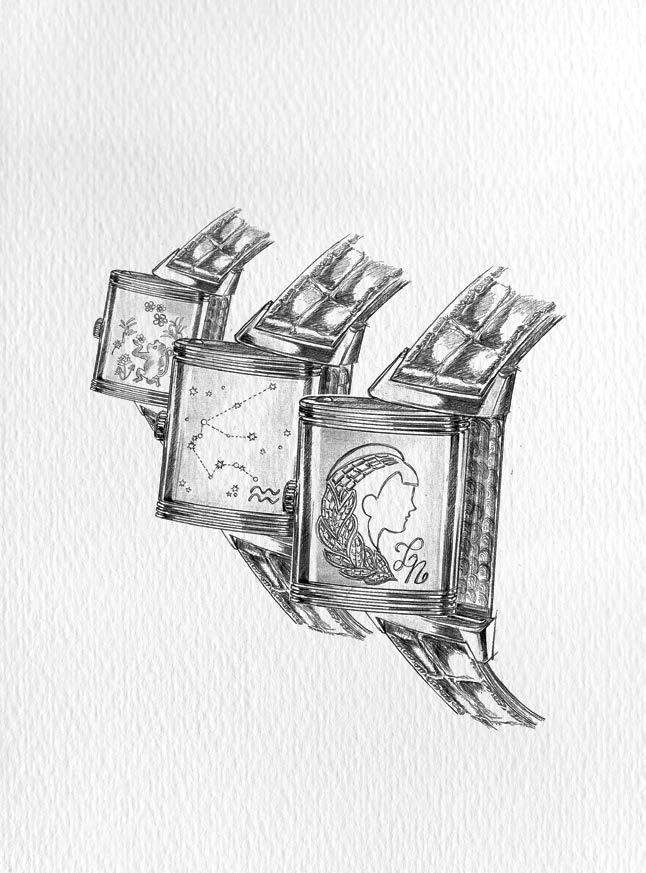 REVERSO GRAVUR Wenn die Rückseite der Uhr, gleich einem unbeschriebenen Blatt Papier, zur individuellen Gestaltung einlädt Bei einigen Reverso-Modellen, etwa