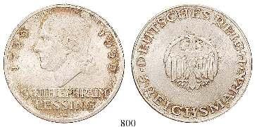 st 80,- 802 3 Reichsmark 1929, A. Lessing. J.335. f.