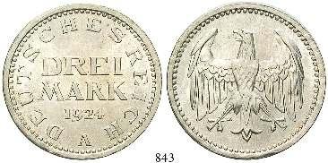 1927, J. J.319. ss 60,- 835 3 Reichsmark 1931, A.