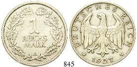 st 190,- 847 2 Reichsmark 1925, D. Kursmünze. J.