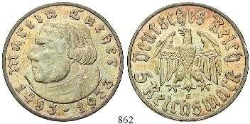 vz+ 190,- 856 3 vz 320,- 862 5 Reichsmark