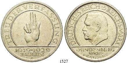 vz 110,- 1525 5 Reichsmark 1929, A.  f.