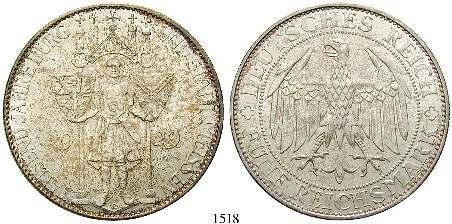 J.337. vz-st 180,- 1522 5 Reichsmark 1929, A.