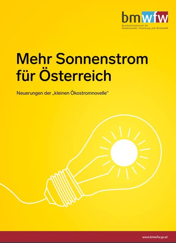 Lesetipp als Ergänzung zu den Vorträgen Mehr Sonnenstrom für Österreich Nachlese der