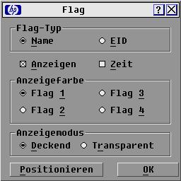 Flag Beschreibung Dieses Flag zeigt an, dass sich der Benutzer im Freigabemodus befindet Steuerelement zur Einstellung der Flag-Position Zugreifen auf das Dialogfeld Flag Klicken Sie im Dialogfeld