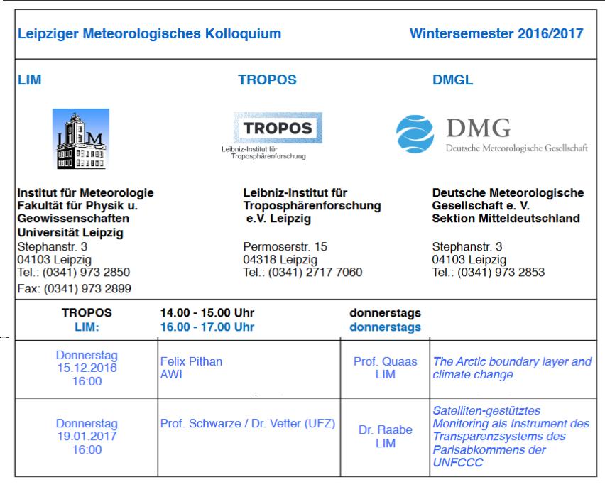 (1x Jahr) Veranstaltungen