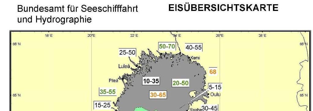 10 C Luleå Oulu St. Petersburg 5 0-5 -10-15 3.11 10.11 17.11 24.11 1.12 8.12 15.12 22.12 29.12 5.1 12.1 Abbildung 4.7. Lufttemperaturen im Winter 2007/08, gemessen um 06:00 Uhr UTC in Luleå und Oulu in der nördlichen Bottenvik und in St.