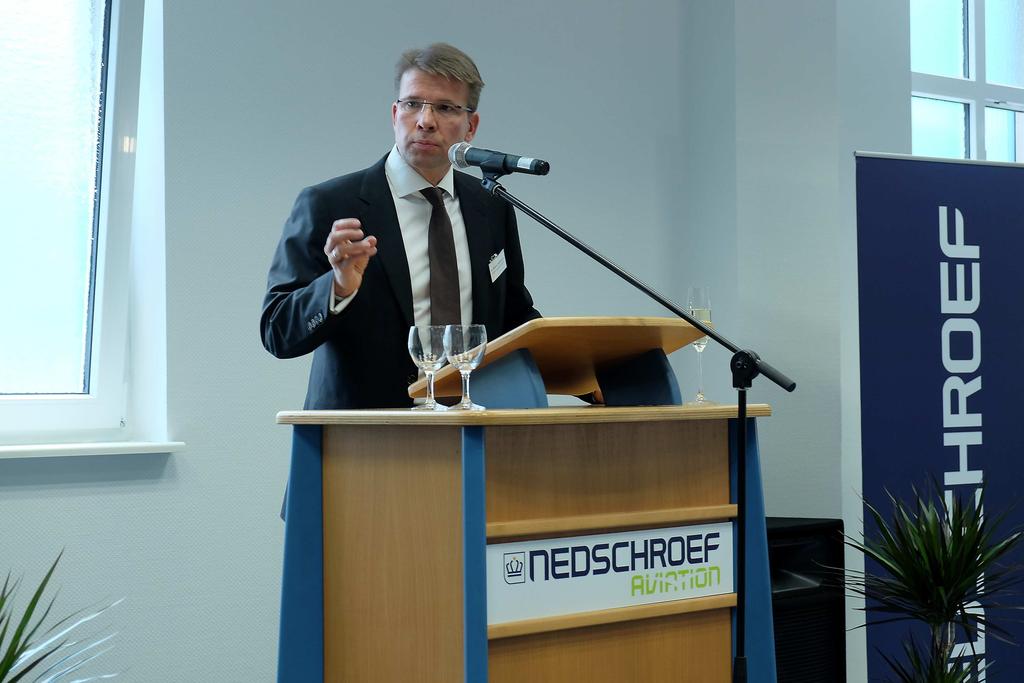 Dr. Mathias Hüttenrauch, Vorstandsvorsitzender der Nedschroef-Holding würdigte Nedschroef-Vorstandsvorsitzender Dr. Mathias Hüttenrauch. Er warf einen kurzen Blick zurück auf die Entstehungsgeschichte der Idee.