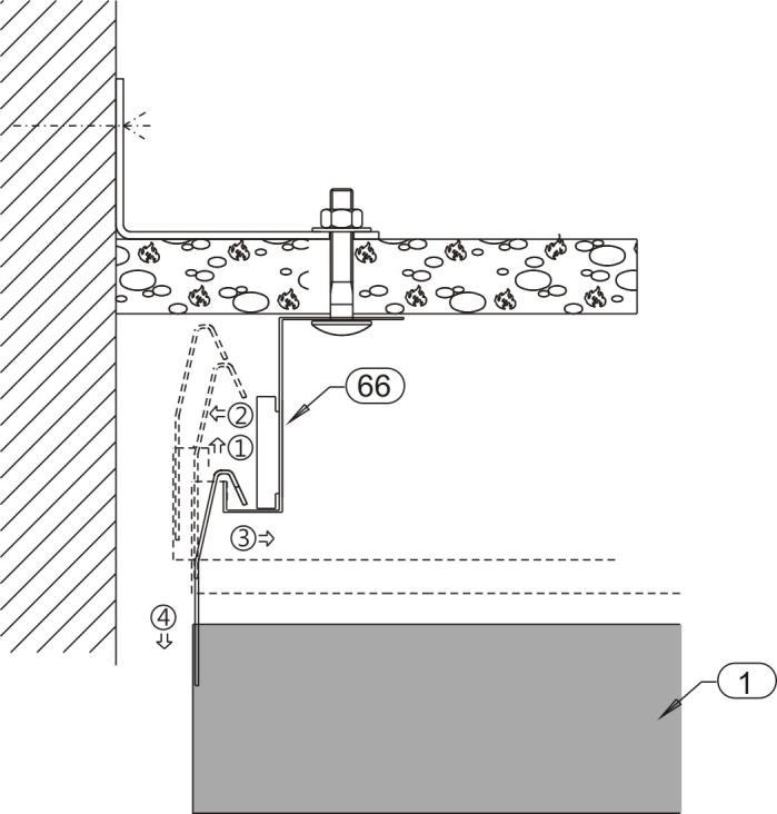 Bild 13 (k18138) Bild 14 (k17774) 8.3. Metall-Deckenelemente aushängen 8.3.1. Montageablauf - Saubere Baumwollhandschuhe tragen - 1 Deckenelement (Pos. Nr.