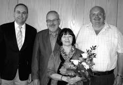 Für 25 Jahre Vereinszugehörigkeit wurden ausgezeichnet: Petra Baum, Erich Brenner, Helga Bühler, Rudolf Deubler, Brunhilde Fischer, Martin Freihart und Josef Wörle.