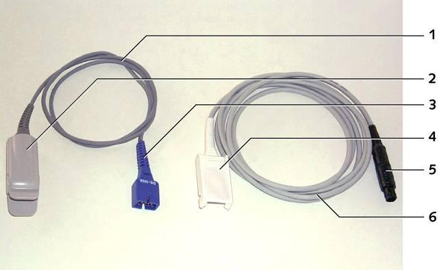 EKG-Elektroden (Ag/AgCl) 5.4 SpO 2 -Sensor (nur für HeartSave 6S) Abb.