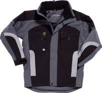 .. Softshell-Jacke XS-XXXL Grey Zone Farbe anthrazit / Kontrastteile schwarz und lichtgrau