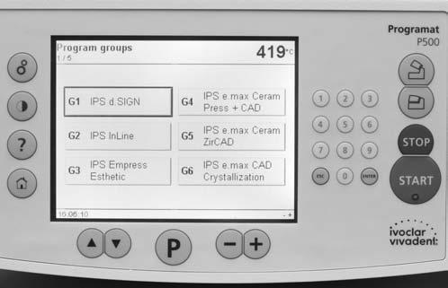 5. Bedienung und Konfiguration 5.1 Einführung in die Bedienung Der Programat P500 verfügt über ein grosses, grafisches Display mit einer Hintergrundbeleuchtung.