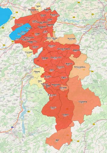 (WEMF-beglaubigt) Mit der Grossauflage der Freiburger Nachrichten und der Normalauflage des Murtenbieters und des Anzeigers von Kerzers werden praktisch alle Haushalte in Deutschfreiburg