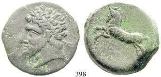 ss 280,- NUMIDIEN, KÖNIGREICH 398 Micipsa, 148-118 v.chr. Bronze 27 mm 148-118 v.chr. 14,95 g. Kopf des Micipsa l.