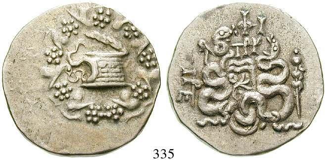 Gegenstempel, ss-vz 1.000,- 330 Bronze 224-198 v.chr. Kopf der Athena r. mit attischem Helm / Eule r.