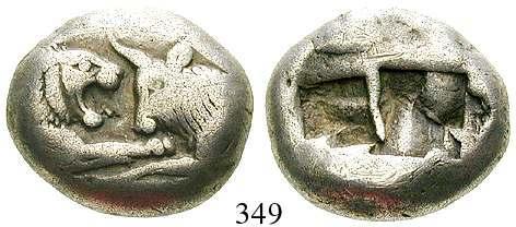 Kopf des Zeus Ammon r. mit Widderhorn / Adler l. auf Blitzbündel, Palmzweig über der Schulter, dahinter Monogramm KUPR. RPC 3903; Svoronos 1875. selten.