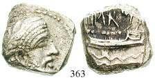 vz 270,- 367 Schekel um 110 v.chr. 14,11 g. Kopf des Herakles-Melkarth r.