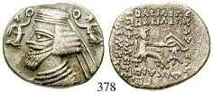 ss-vz 120,- PARTHIEN, KÖNIGREICH 376 Mithradates II., 123-88 v.chr. Drachme 123-88 v.chr., Seleukeia am Tigris. 3,96 g.
