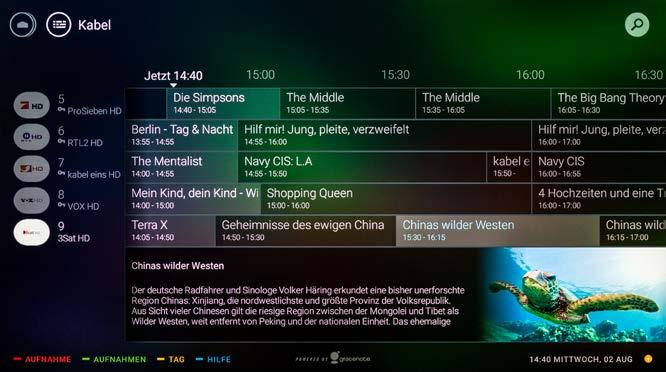 Streaming und SAT>IP Das sogenannte In-House-Streaming ermöglicht es, TV- Programme auch in andere Räume und sogar auf die Terrasse