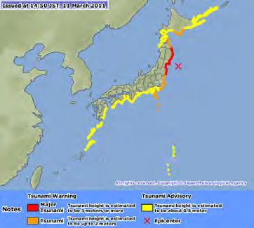 6 7 Als Folge des Tohoku-Chihou-Taiheiyou-Oki Erdbebens am 11.03.2011 um 14:46 Uhr (Magnitude M W =9.