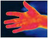 SEIDENWEICH Ausgekühlte Hand (Handschuh ohne Outlast -Material) Mit einem Paar Handschuhe wurde ein Test durchgeführt.