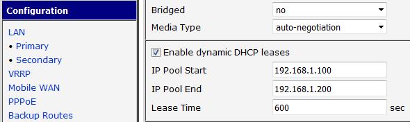 5.2 DHCP Server: IP-Adressbereich festlegen Der DHCP-Server vergibt ist der Voreinstellung nur die IP-Adresse 192.168.1.100.