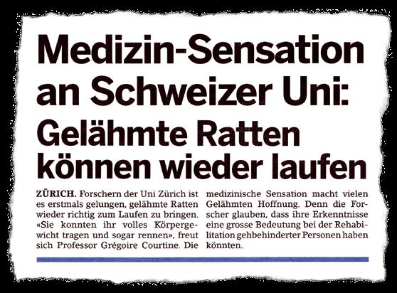 Tierversuche und die Medien Typisches Beispiel eines aufsehenerregenden Berichtes über Tierversuche in einer Schweizer Tageszeitung Immer wieder erscheinen Berichte in den Medien, die Tierversuche