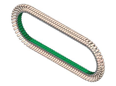 Der Standardriemen ist 6 AT5 1700 oder 10 AT5 1700. Der Riemen wird nach Kundenvorgabe gefertigt.