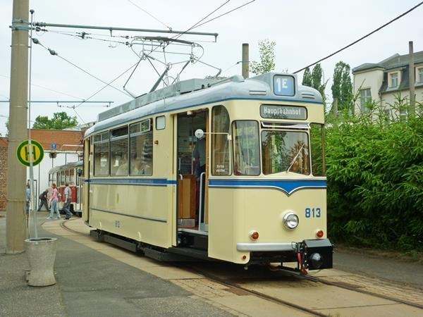 3/Cíl 3 Projektes "Initiative historische Straßenbahnen" mit EU-Fördermitteln restauriert. 08.