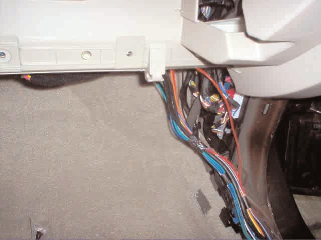 Lay all wires on the right side from the front to the passenger compartment.