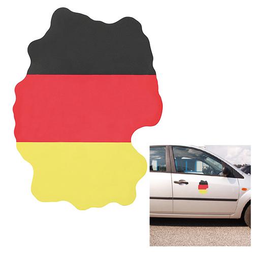Automagnet Deutschlandkarte Artikelnummer: 014866 Automagnet Deutschlandkarte Farbe: schwarz/rot/gelb Magnet in Form der Deutschlandkarte, mit einem 3-farbigen UV-Druck der Deutschlandfarben, 0,5mm