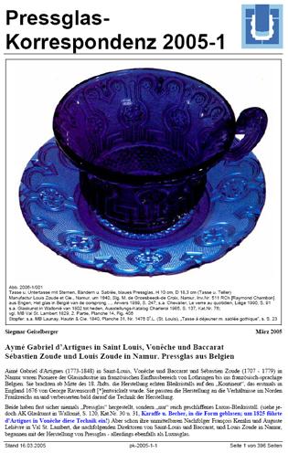 2002-1/001, Sammlung Roese. In der Sammlung Reidel gibt es eine bernstein-farbene Medici- Vase, die sicher original ist. Abb.