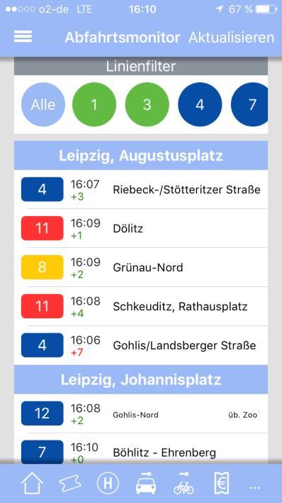 Die App Leipzig mobil ÖPNV-Auskunft