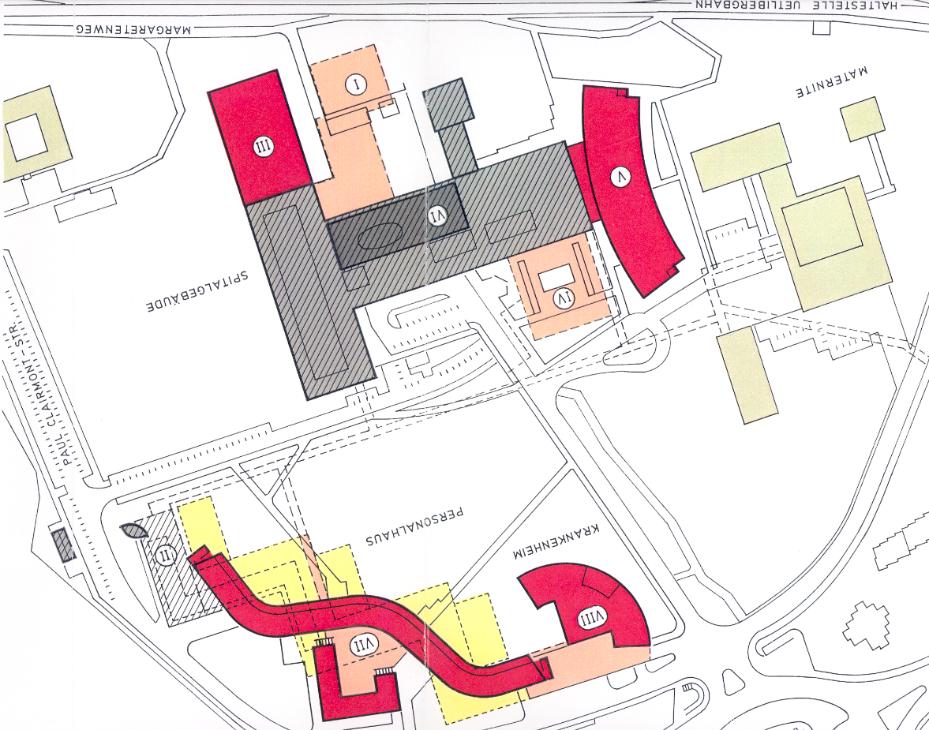 Stadtspital Triemli Bauliche Gesamtplanung Areal 1994 Neubau Nuklearmedizin Erweiterung