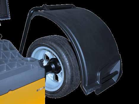 PROTEZIONE RUOTA La nuova protezione ruota permette di montare ruote con diametro massimo fino a 44.