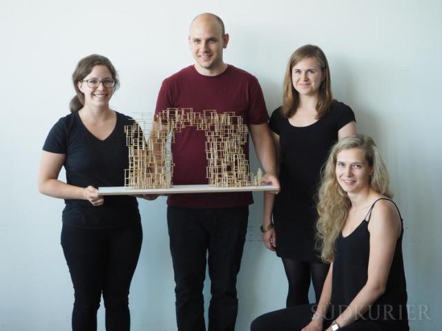 Entwurf 1 Spuren und Strukturen heißt das Projekt von Mona Kuner, Ann-Sophie Albrecht, Friederike Lorenz und Benjamin Weidmann.