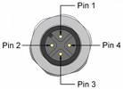 Verschraubung PG9 CON006-M12: Gegenstecker. Adapter auf M12 Signal Pin Kabelfarbe K4P.