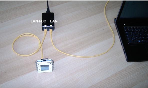Verbinden der Einzelkomponenten Verbinden Sie: die Netzteil-Anschlussbuchse LAN + DC